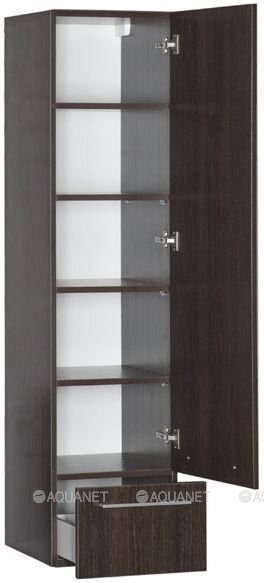 Нота 40 шкаф-пенал графит для ванной комнаты Aquanet