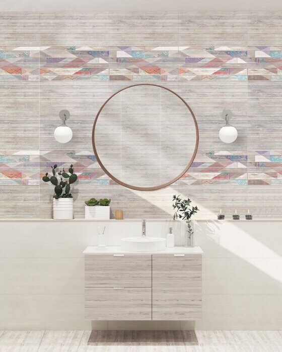 Shabby Marfil настенная плитка белая матовая 31х63см Azori