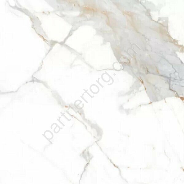 Calacatta Imperial белый керамогранит полированный Global Tile 60х60 см
