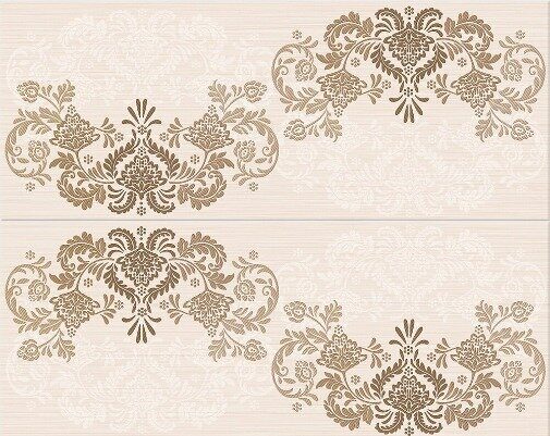 Amati Modern панно (из 2 плиток) бежевое полуматовое 40х50см Azori