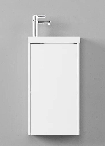 Klaufs 40.1D Velvex подвесная тумба белая для ванной комнаты с раковиной Como 40