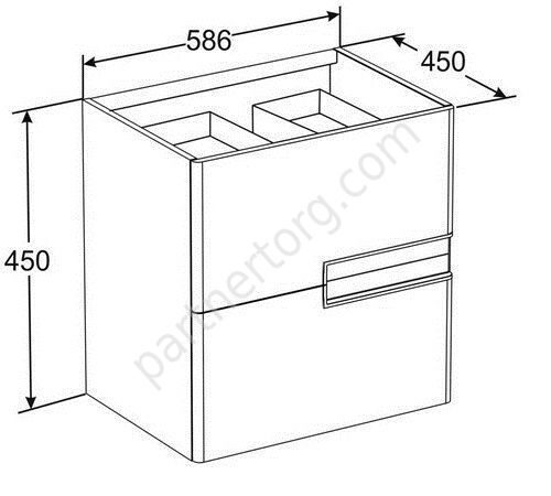 Victoria Nord тумба для ванной комнаты белый глянец 60 Roca