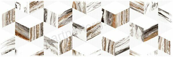 Fluid Art настенная плитка мультиколор глянцевая 30х90см Alma Ceramica TWU93FDA14R