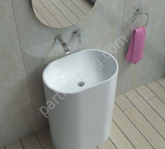 NSF-6040M раковина напольная искусственный камень, ширина 60 см