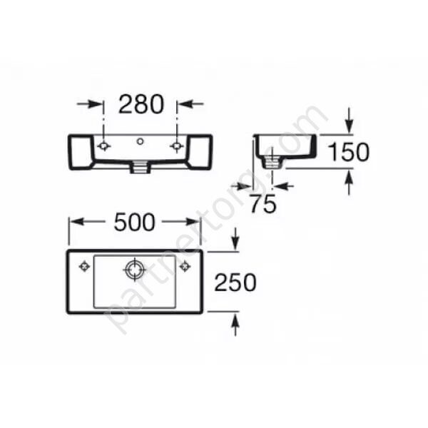Hall Roca мини-раковина 50х25 см
