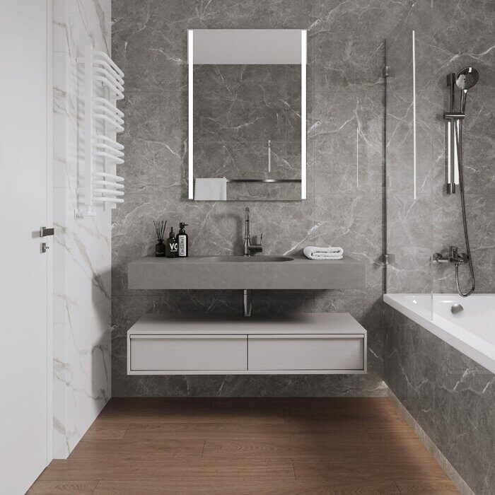 Stone Cool Grey серый матовый керамогранит 60х60см Ceradim