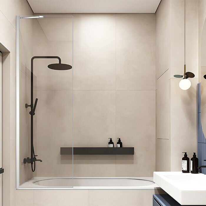 Veconi PL84-70-01-C7 шторка на ванну 70х150 см, профиль хром