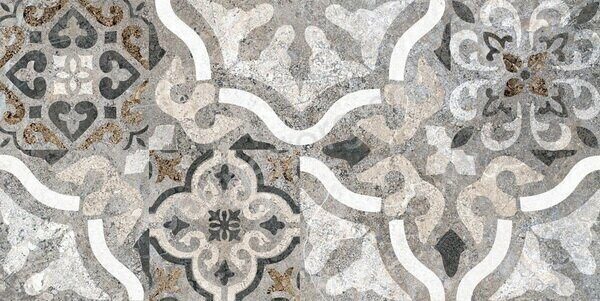 Stone настенная плитка темно-серая матовая 25х50см  Alma Ceramica TWU09TON017