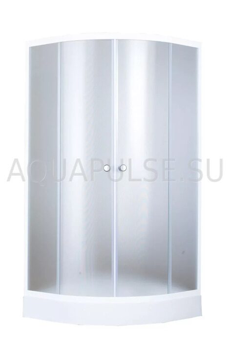 9402A fabric душевое ограждение Aquapulse 80х80х195см, матовое стекло, низкий поддон