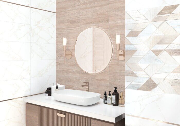 Artdeco AltaCera декорированная настенная плитка глянцевая 25х50см