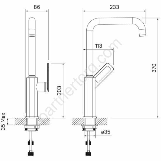 Slide Iddis cмеситель для кухни SLIWT00i05