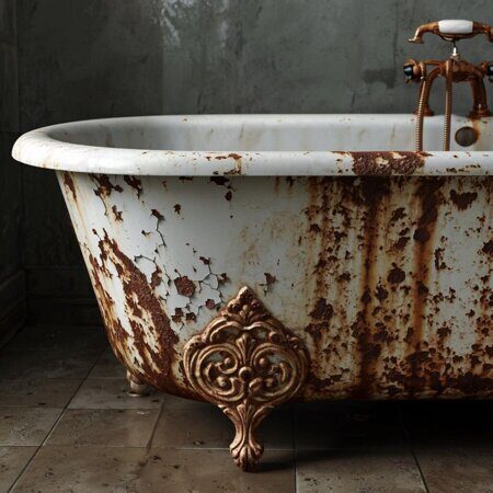 ржавична на ванне