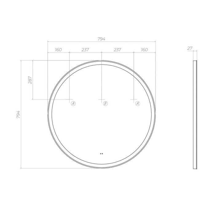 Cosmo Comfort 800 зеркало с LED - подсветкой для ванной комнаты