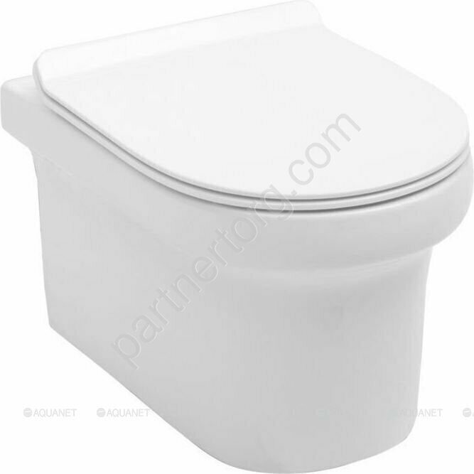 Rimless Nova-W BL-101N-WHT безободковый подвесной унитаз с сидением Soft Close Aquanet