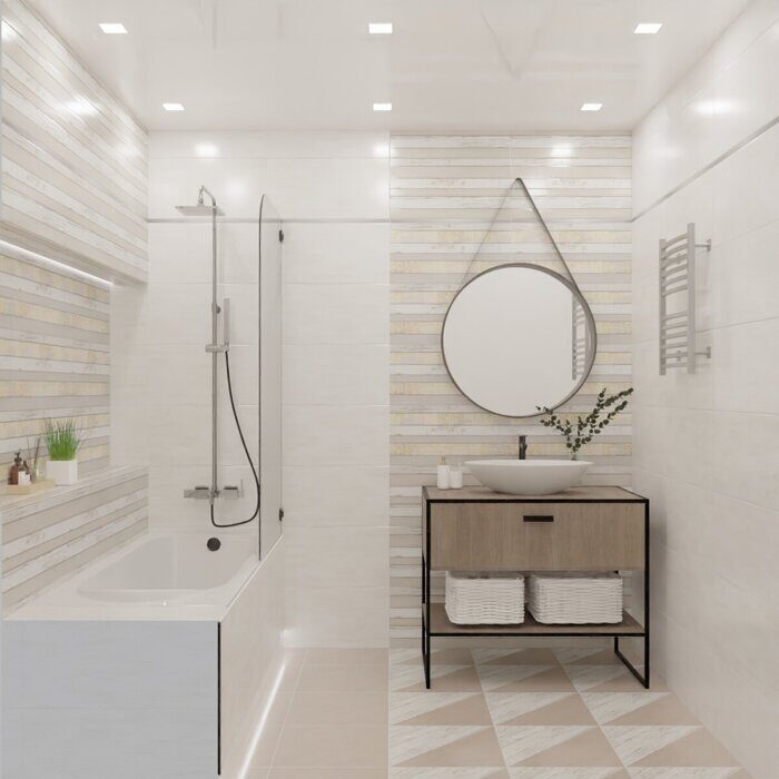 Scandi Beige плитка для пола бежевая матовая 42х42см Azori