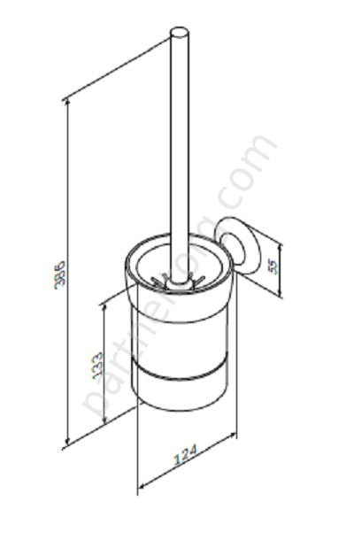 0A8033400 Like AM.PM cтойка с туалетной щеткой, универсальная