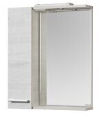 Ронда 60 см шкаф-зеркало подвесной дуб сомерсет для ванной комнаты с подсветкой Aquaton