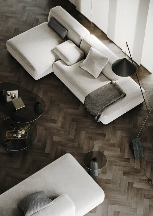Herringbone Дуб Кальвадос 44-62W921 Fargo SPC замковая кварцвиниловая плитка