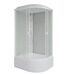Niagara Promo P120/80/40L/MT, душевая кабина асимметричная 120х80х215 см, матовое стекло, высокий поддон, белый профиль