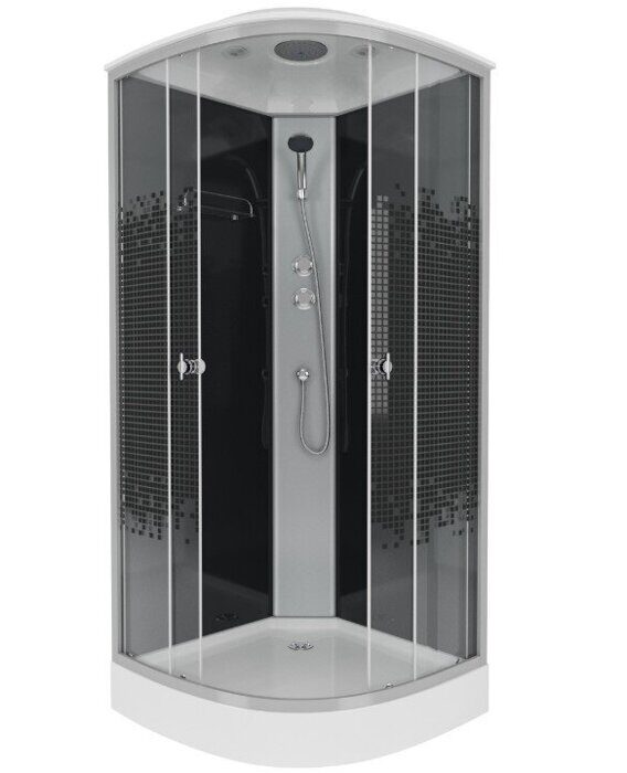 Niagara Eco NG-4503-14 BLACK BLACK душевая кабина 80х80х215 см, мозаика стекло, низкий поддон