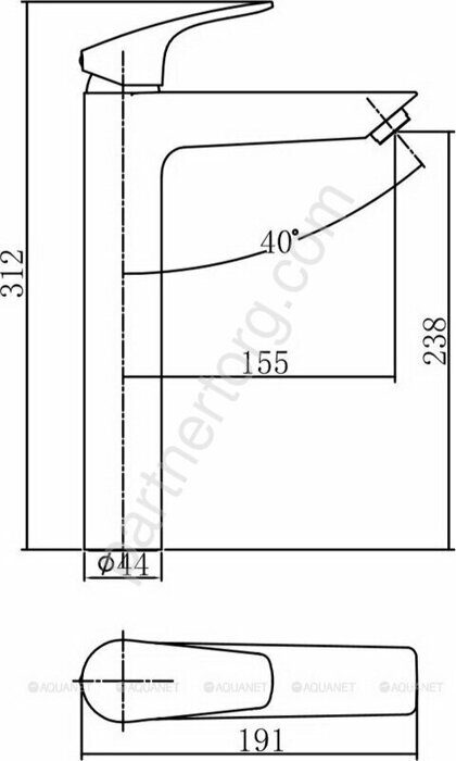 Static AF330-11C смеситель для раковины Aquanet