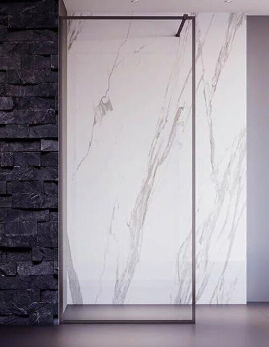 Veconi KR81GR-110-01-C4 душевая перегородка, 110х200 см, профиль брашированный графит