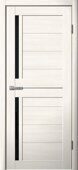 202 LA Stella FlyDoors дверь межкомнатная ясень снежный черное стекло