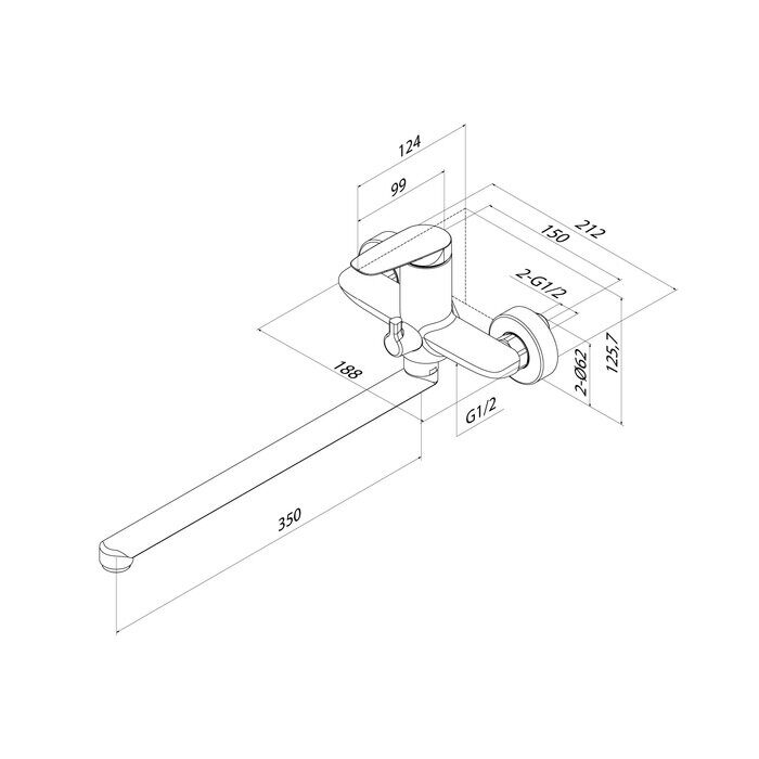 Zodiac X Iddis хром смеситель для ванны ZDXSBL2i10WA