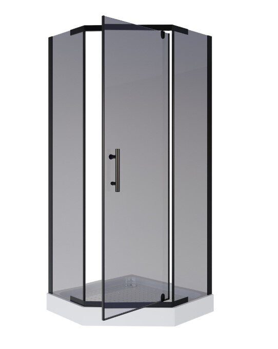 Niagara Eco NG-010-14DT 100х100х195см душевое ограждение, поддон  13см, черный, стекло тонированное