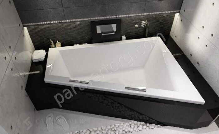 Доппио асимметричная акриловая ванна Riho