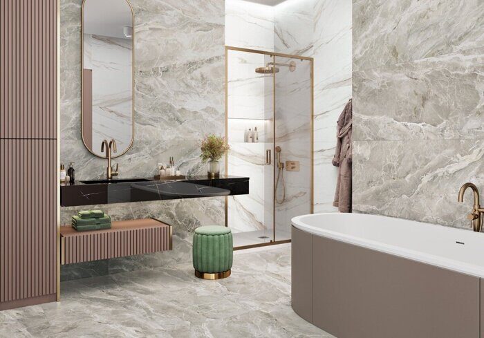 Frapucino Delacora керамогранит серо-коричневый матовый sugar-эффект 120х60см