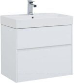 Бруклин 70 тумба белая для ванной комнаты с раковиной-столешницей 70 cm (SLIM SYNERGY) Sanovit Aquanet