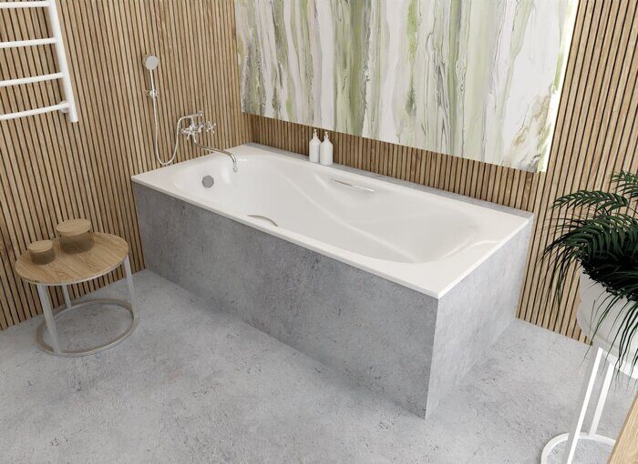 Гамма 150x75см ванна чугунная с ручками и ножками