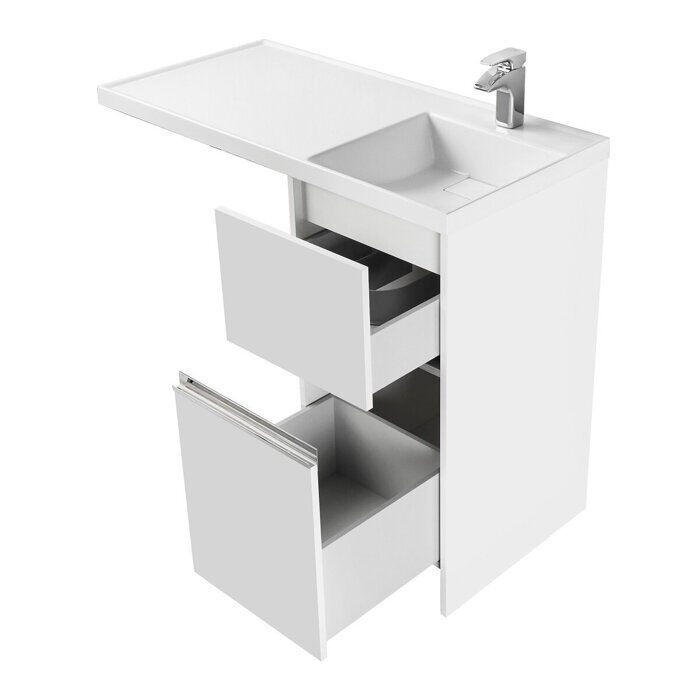 Лондри 40 см тумба под раковину над стиральной машиной с раковиной Лондри 105 правая Aquaton