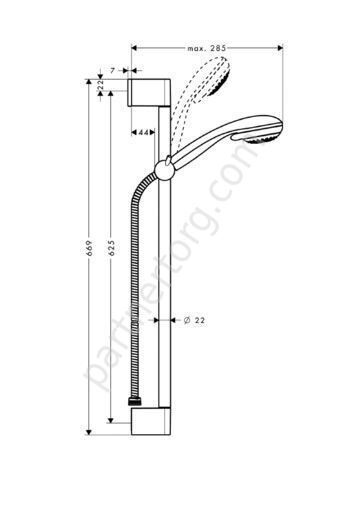 Crometta 85 мulti/Unica’Crometta 65cm душевой гарнитур Hansgrohe
