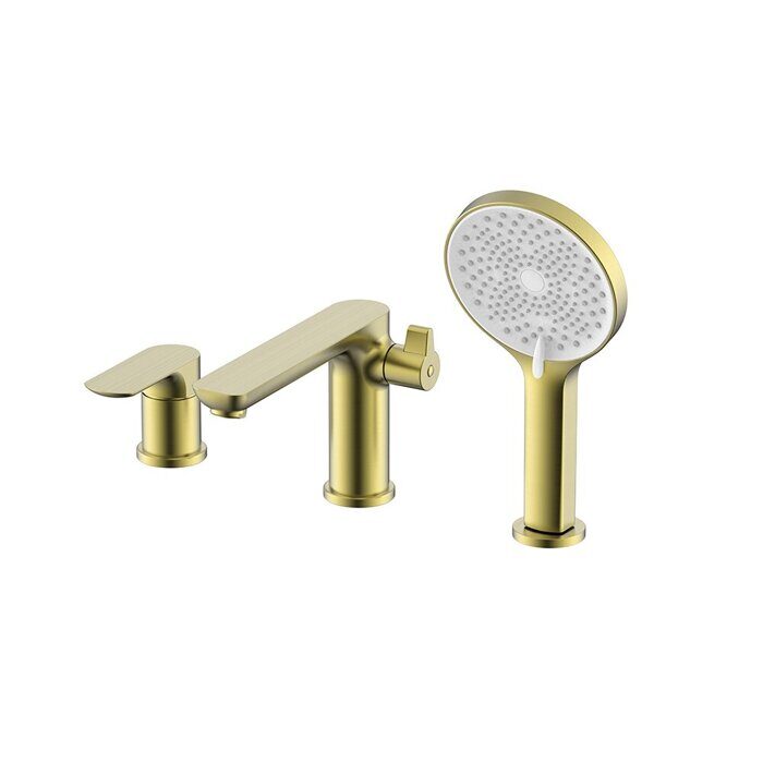 Raglo R03.31.03 смеситель для ванны на 3 отверстия, сатин золотой