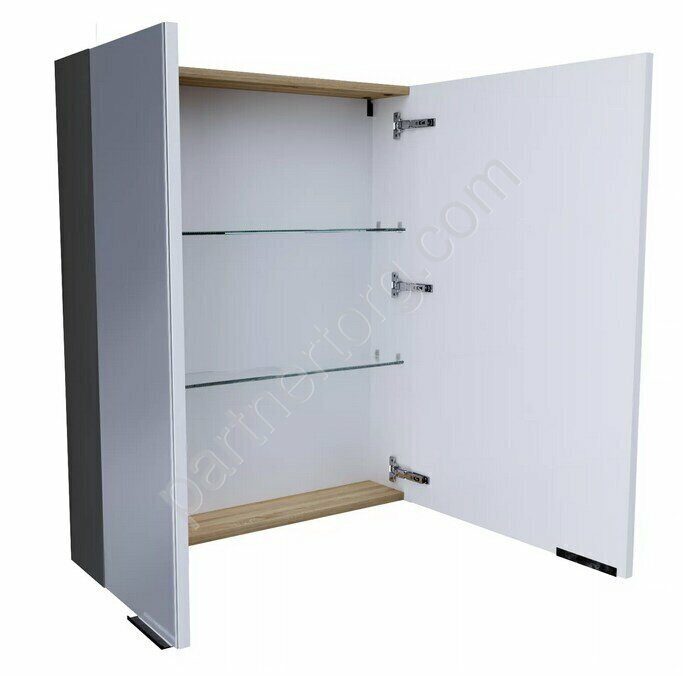 Gaula 60 2д шкаф подвесной зеркальный черный