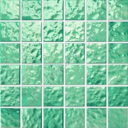 Зеленая керамическая рельефная мозаика Porcelain series PW4848-23