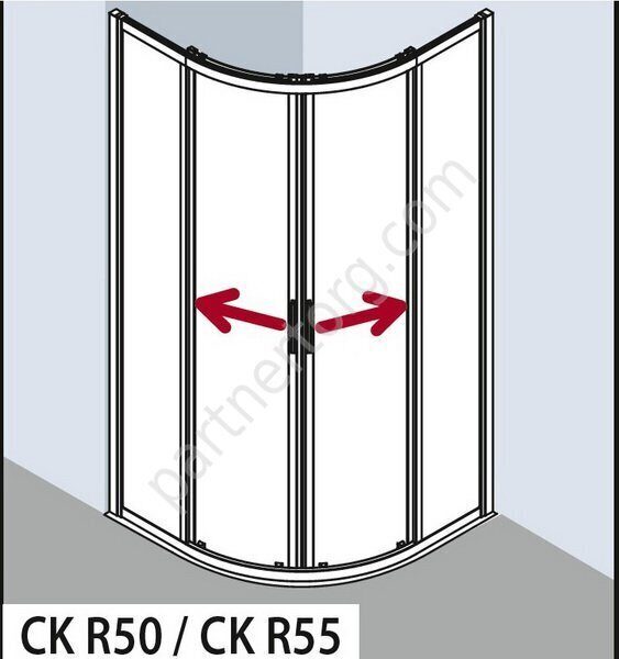 Cada Xs Kermi душевой уголок прозрачное стекло 90см