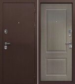 Тайга 9см Серый клен дверь входная Темный медный антик, Серый клен