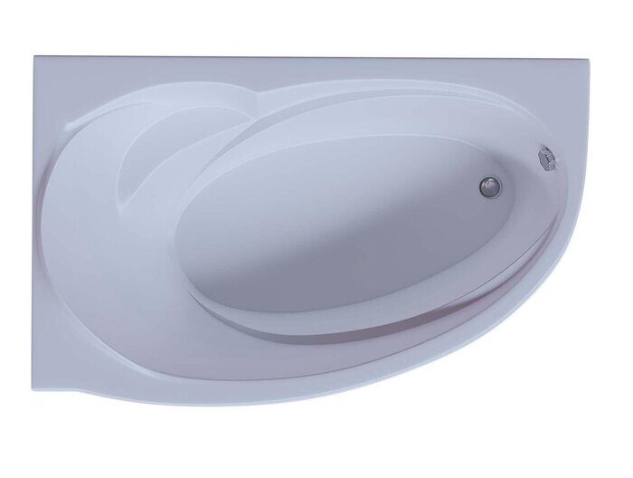 Бетта ванна акриловая ассиметричная Aquatek 170х97 см с каркасом и сливом-переливом