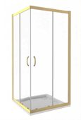 Jazz CR-80-C-G душевой уголок 80 см, стекло прозрачное, профиль золотой