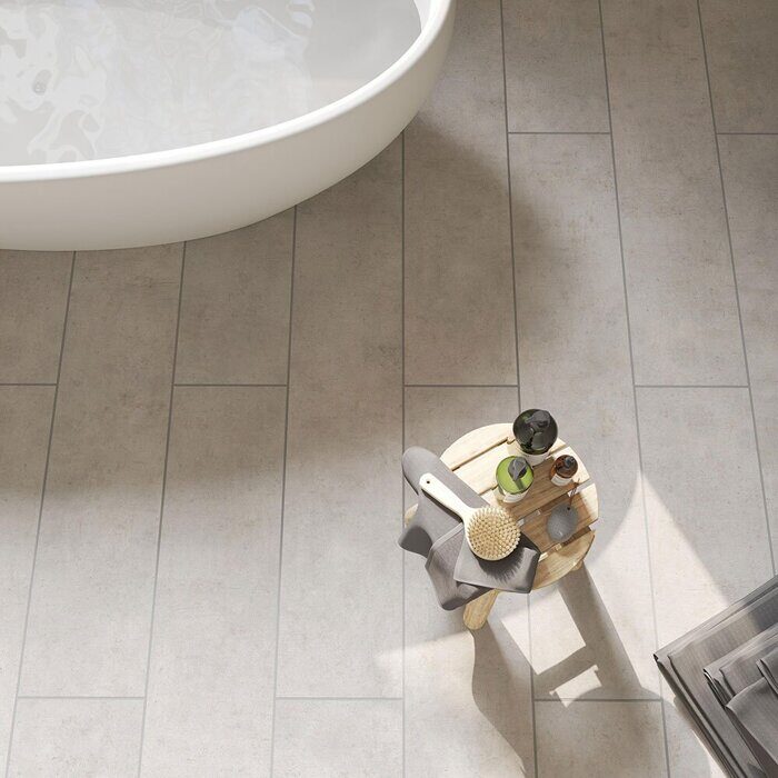 Бетон Чикаго светло-серый EPL166 ламинат Egger Large Aqua Plus 33 класс, 8мм, с фаской, влагостойкий