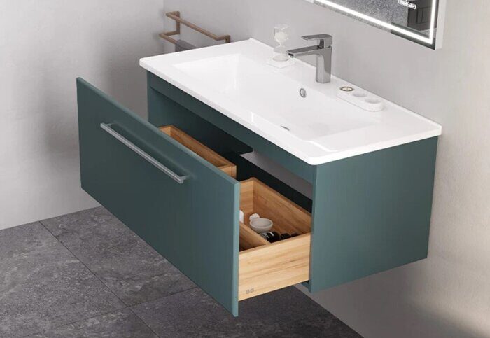 Posse 105см Верде Velvex подвесная тумба для ванной с раковиной Оскар 105см