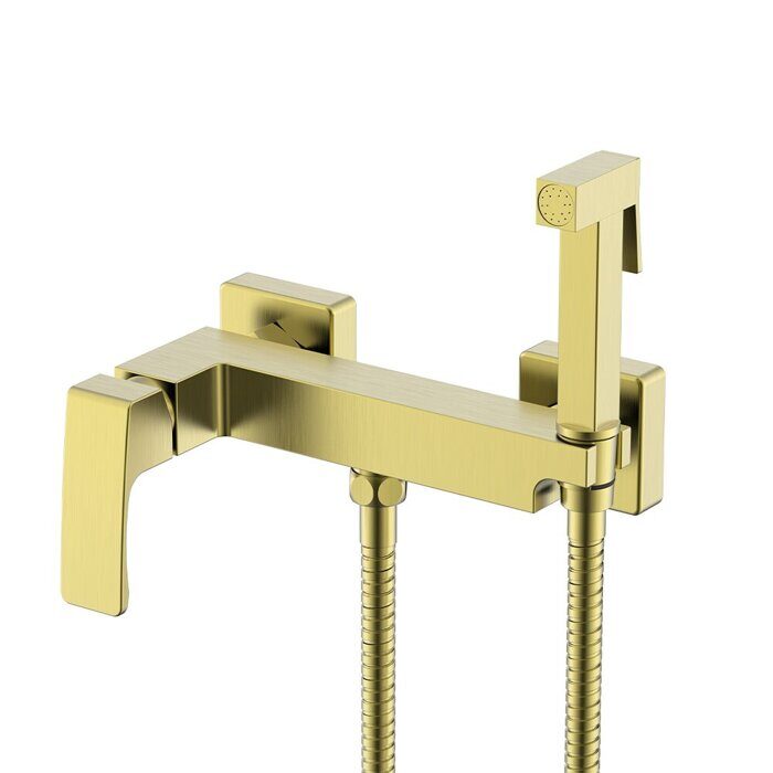 Raglo R01.51.03 смеситель с гигиеническим душем, сатин золотой