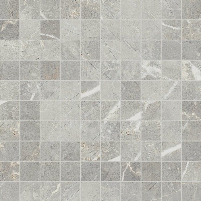 Charme Evo суперполированная натуральная мозаичная плитка серая Italon 30x30см