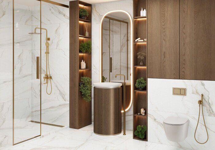 Calacatta Monsoon Delacora керамогранит белый матовый sugar-эффект 120х60см