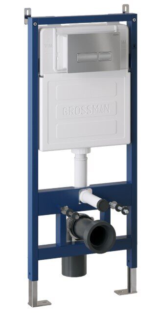 Комплект 2 в 1: Grossman инсталляция Pragma 900.K31.01.000+клавиша смыва 700.K31.03.110.110 хром матовый