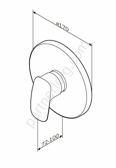 F71A75000 Spirit 2.1, cмеситель д/душа монтируемый в стену, хром, шт.