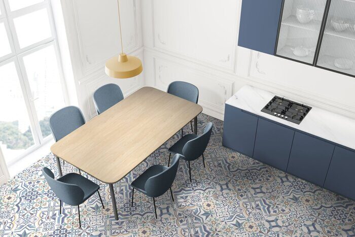 Topaz синий керамогранит матовая Global Tile 42х42 см